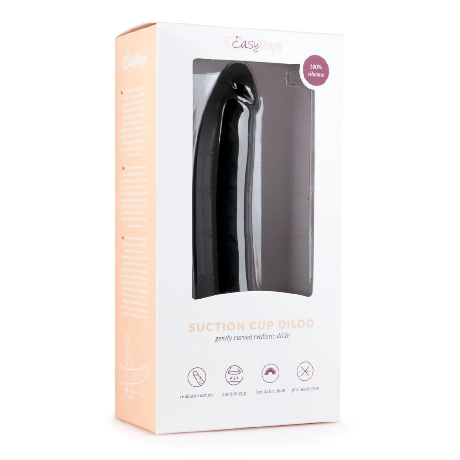 EasyToys - Gode à ventouse - Noir