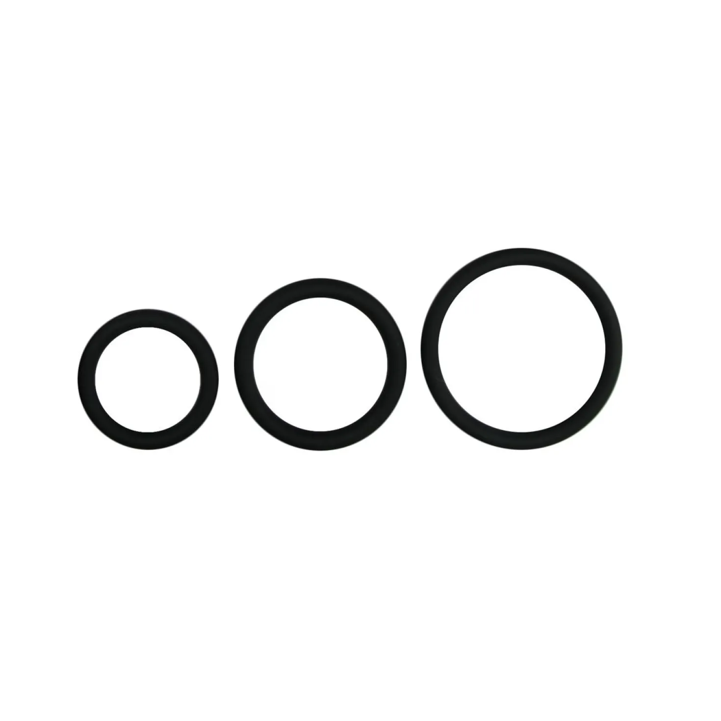 EasyToys - Kit cockring en trois tailles - Noir