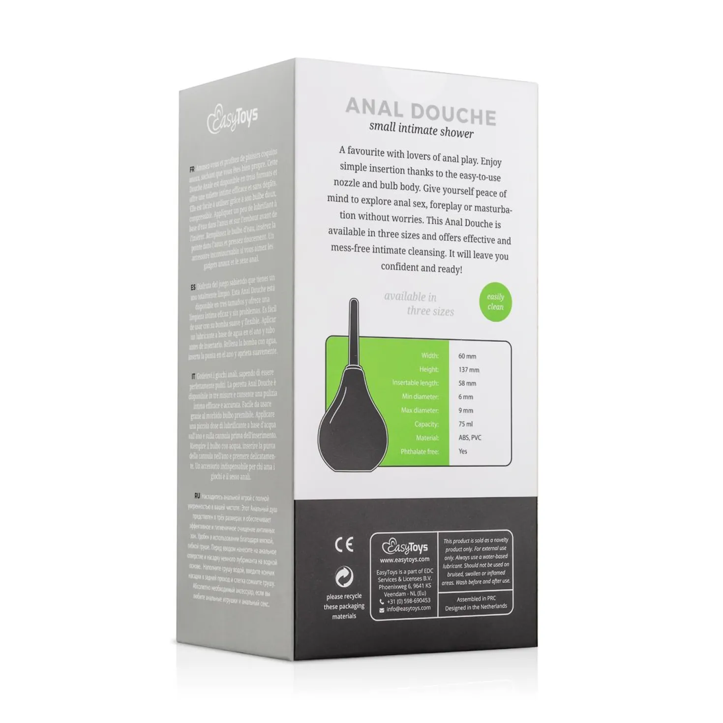 Easytoys - Poire à lavement - Taille S - Noir