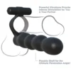 Fantasy C-ringz Cockring & gode Posable Partner Double Penetrator Noir