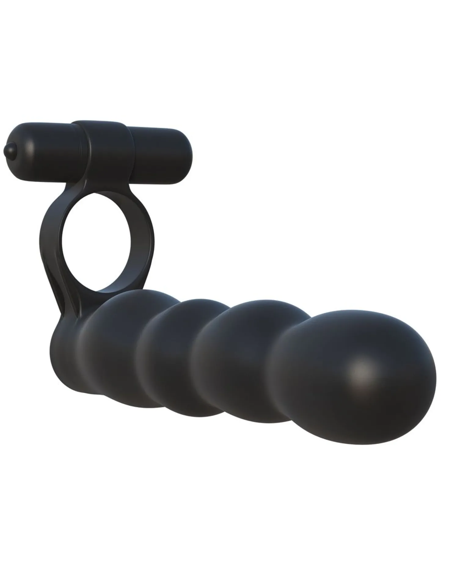 Fantasy C-ringz Cockring & gode Posable Partner Double Penetrator Noir