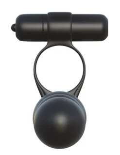 Fantasy C-ringz Cockring & gode Posable Partner Double Penetrator Noir