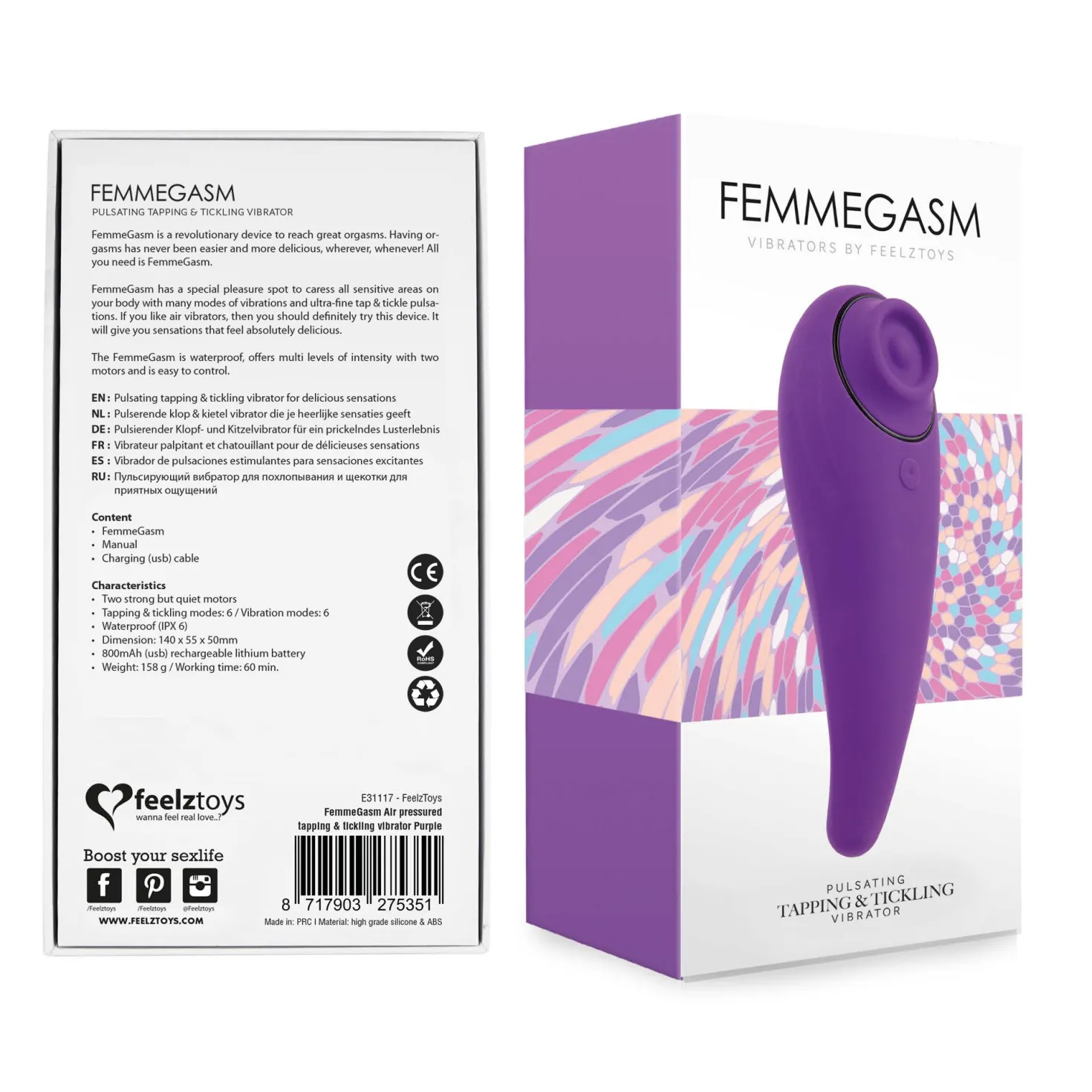 FemmeGasm Tapp 2 - Stimulateur clitoridien - Violet