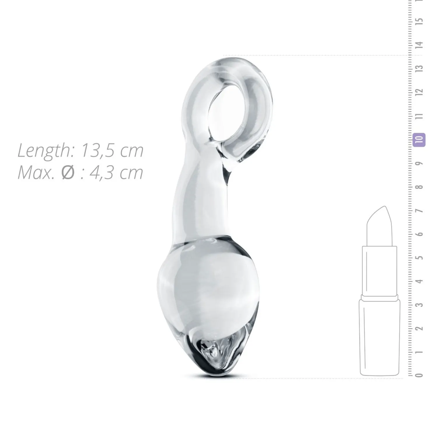 Gildo - Plug en verre pour prostate N° 13 - 13,5 cm