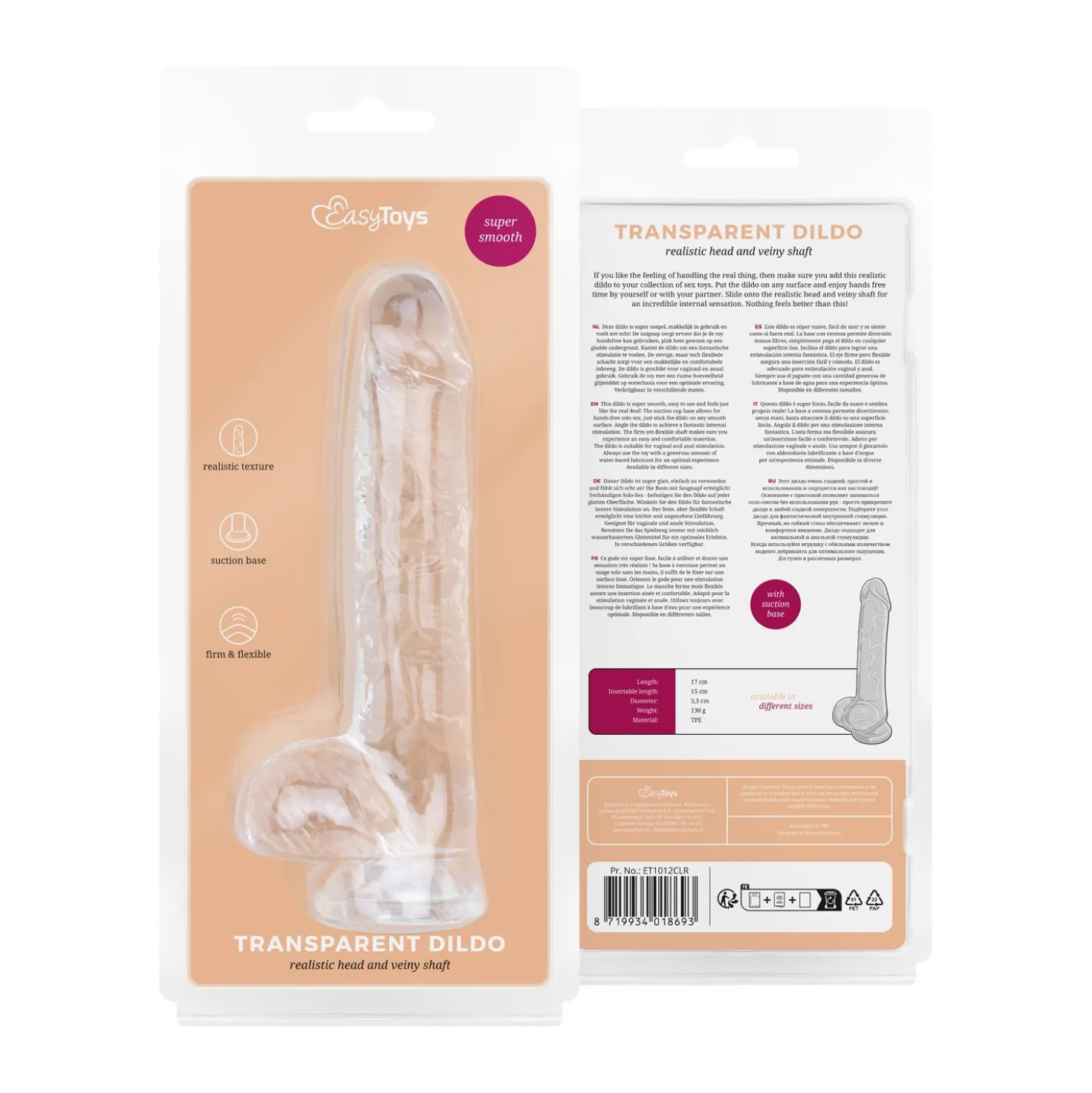 Gode en Gelée avec Testicules - 15 cm