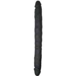 Gode réaliste à double extrémité Noir - 40 cm