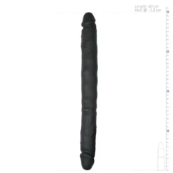 Gode réaliste à double extrémité Noir - 40 cm