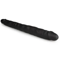 Gode réaliste à double extrémité Noir - 40 cm