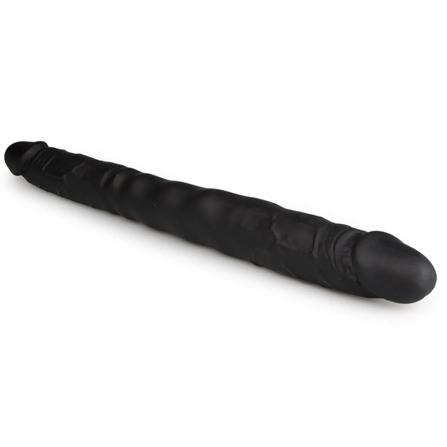 Gode réaliste à double extrémité Noir - 40 cm