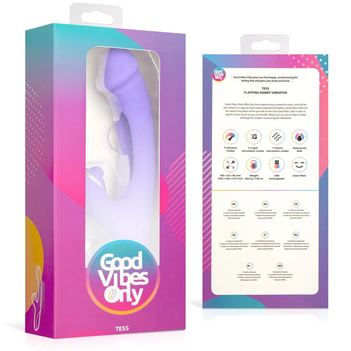 Good Vibes Only - Tess Vibromasseur Lapin avec Stimulateur du Point G