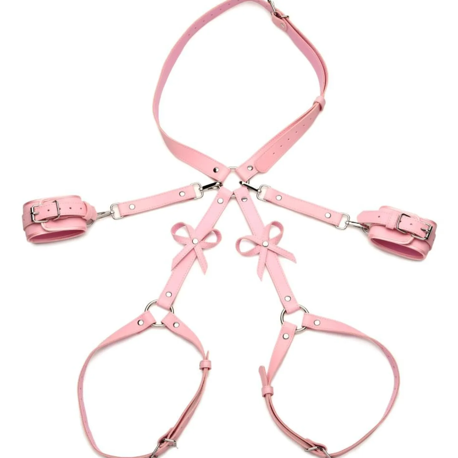 Harnais de bondage avec nœuds M/L - Rose