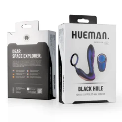 Hueman - Plug anal vibrant avec cockring et télécommande - Violet