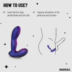 Hueman - Plug anal vibrant - Bleu