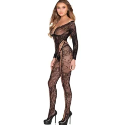 Leg Avenue - Bodystocking en Dentelle - Noir