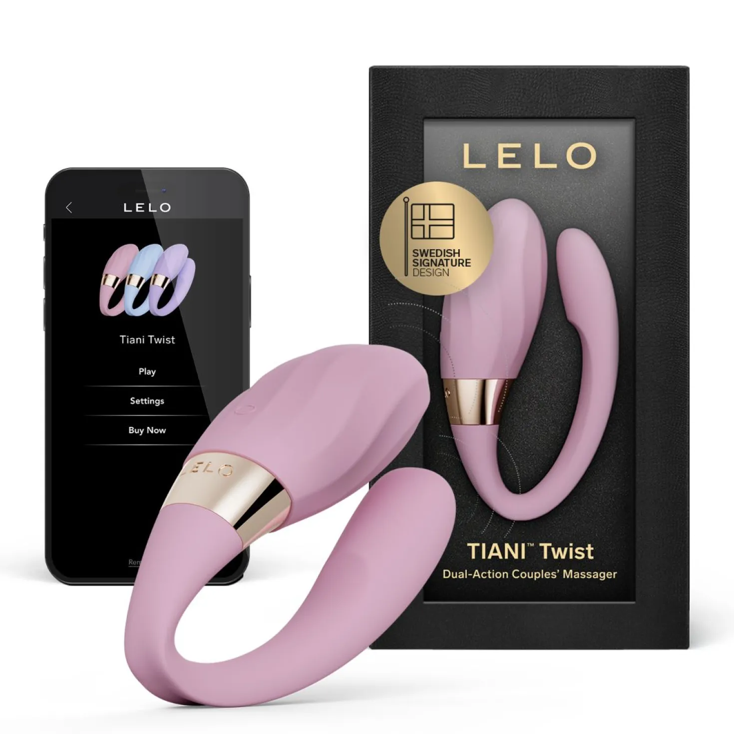 LELO - TIANI Twist Vibromasseur Couple - Soft Pink