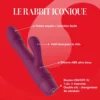 Le Rabbit Iconique par Adam & Eve - Stimulateur point G et clitoris - Violet