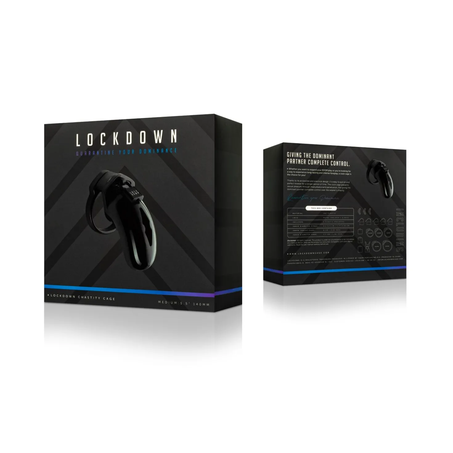 Lockdown - Cage de chasteté pour pénis - M
