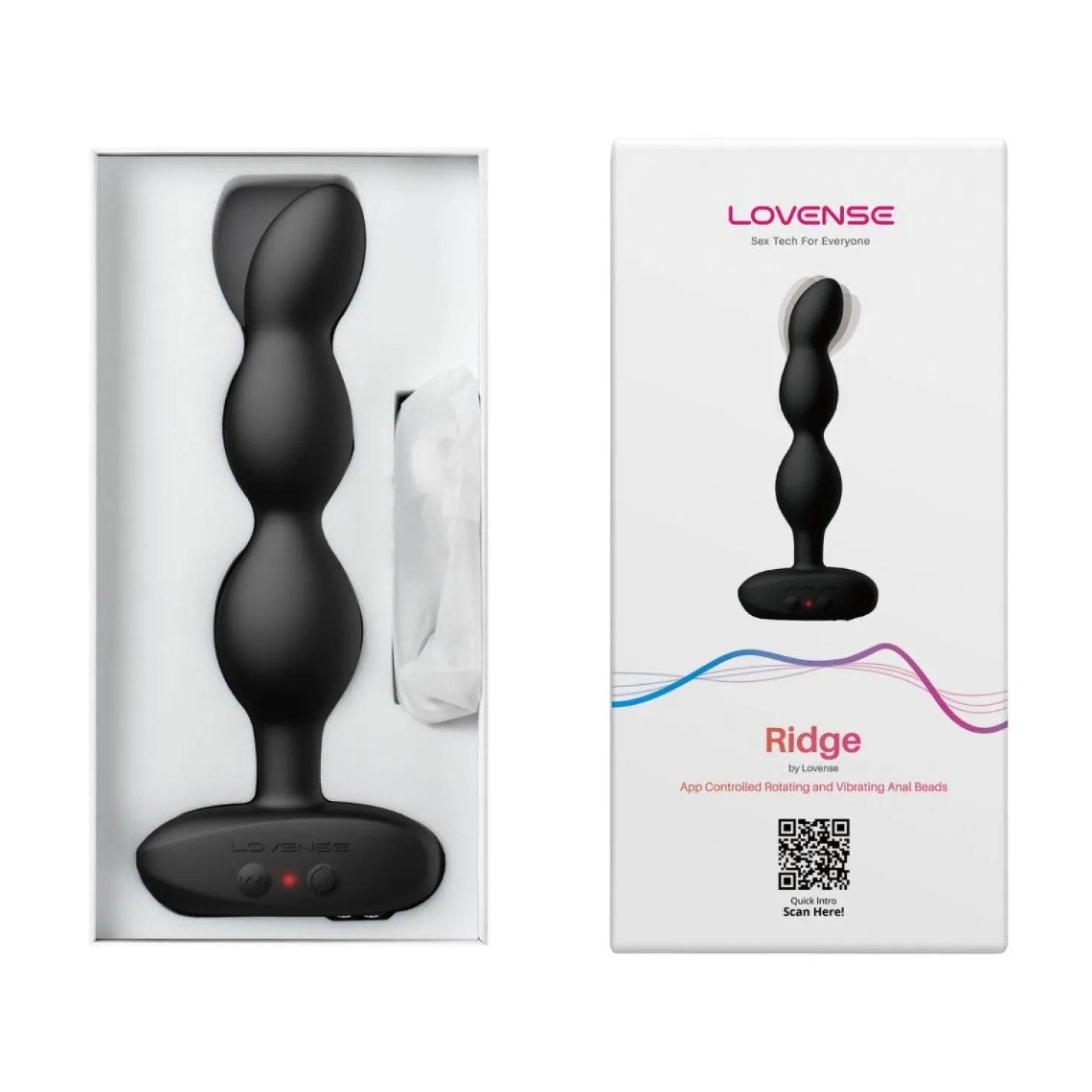 Lovense - Vibromasseur Anal Rotatif et Vibrant Ridge