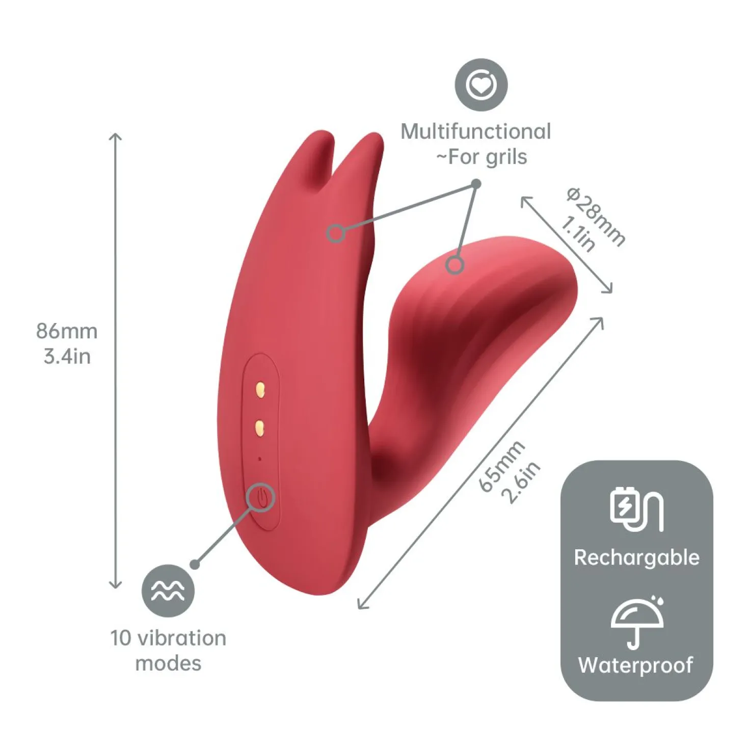 Magic Motion - Vibromasseur "lay-on" unisexe Umi Smart - Connecté