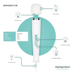 MyMagicWand - Masseur vibrant et stimulateur clitoridien - Turquoise