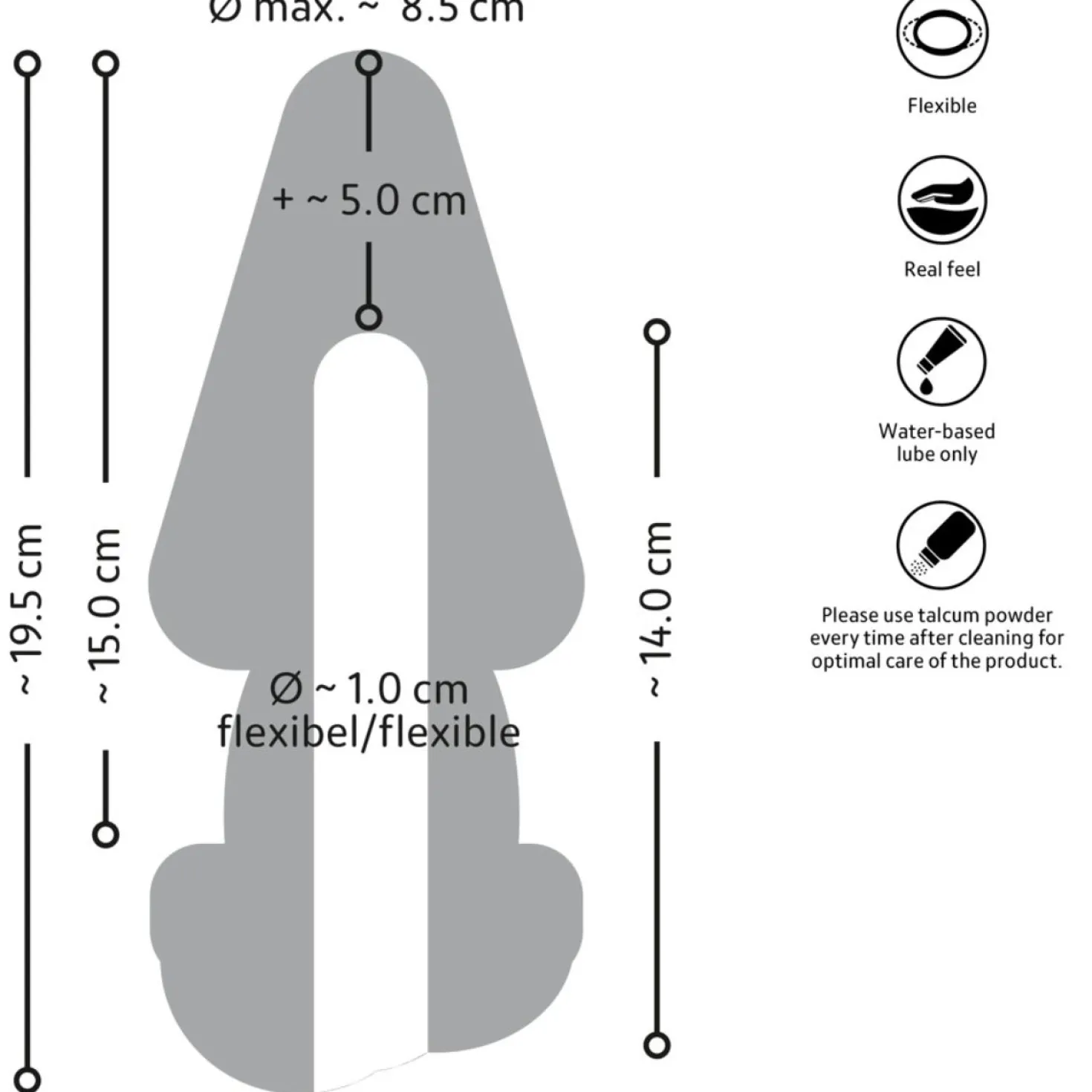 Nature Skin - Plug Anal et Extension pour Pénis 2-en-1