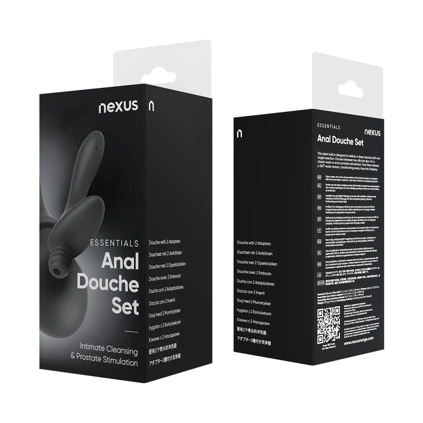 Nexus - Kit de poire à lavement avec deux embouts en silicone
