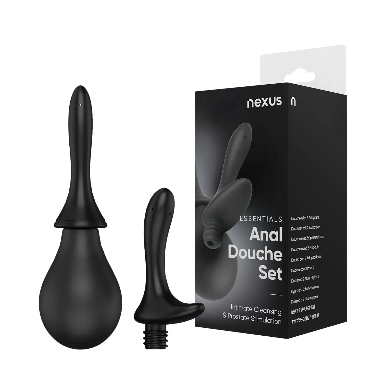 Nexus - Kit de poire à lavement avec deux embouts en silicone