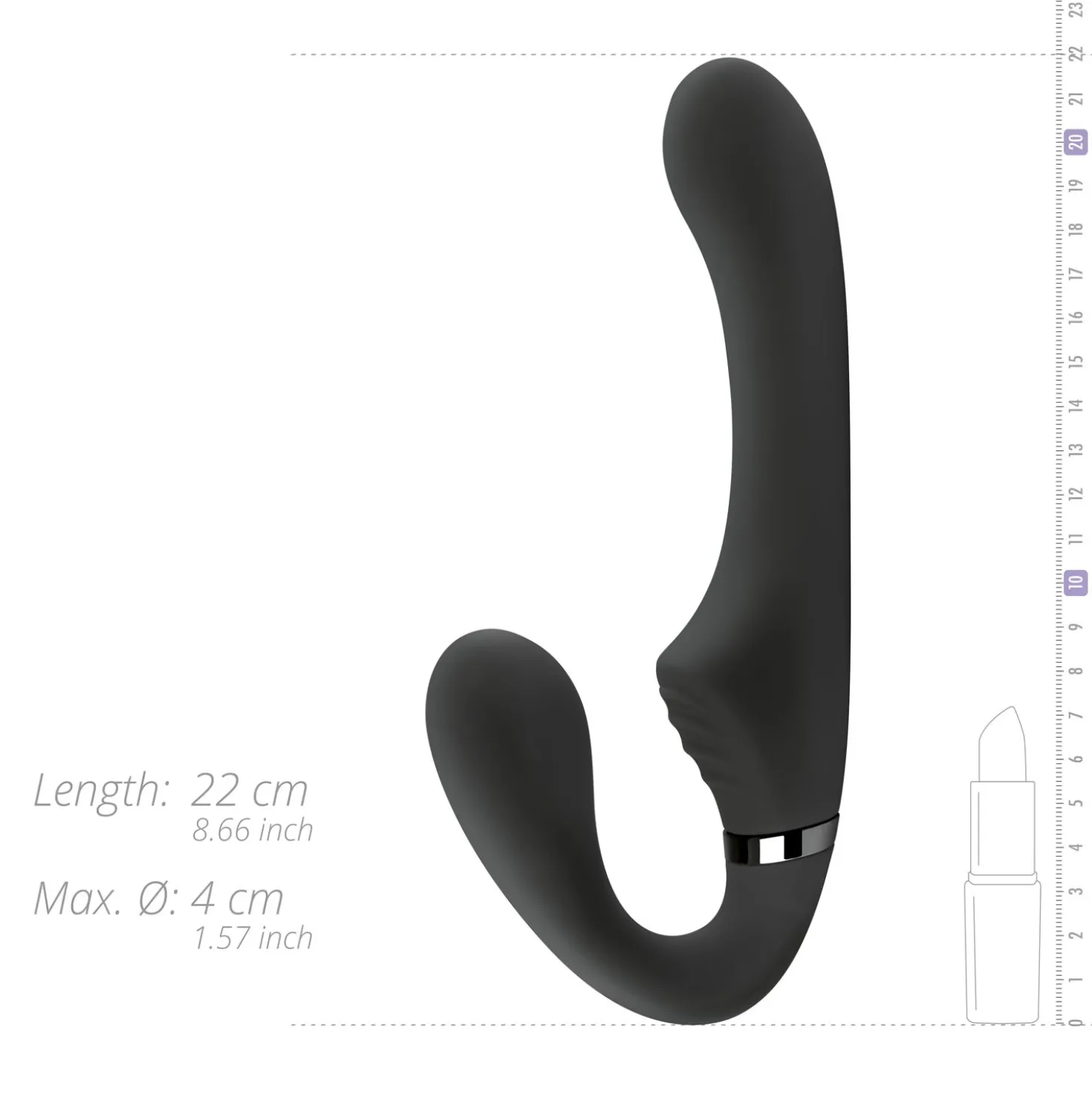 No-Parts - Gode-ceinture sans harnais Avery - 22 cm