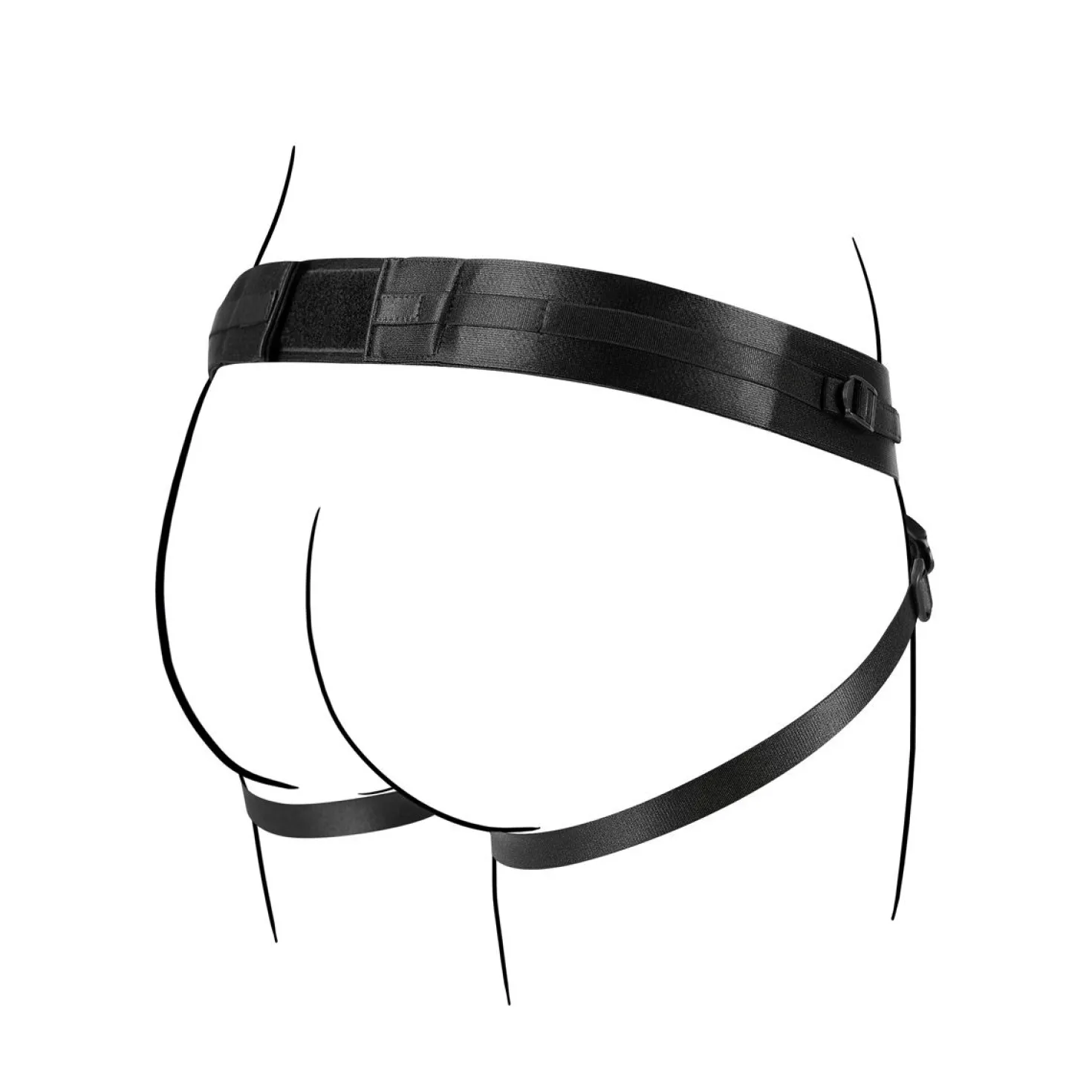 No-Parts - Harnais pour gode-ceinture ajustable avec deux anneaux