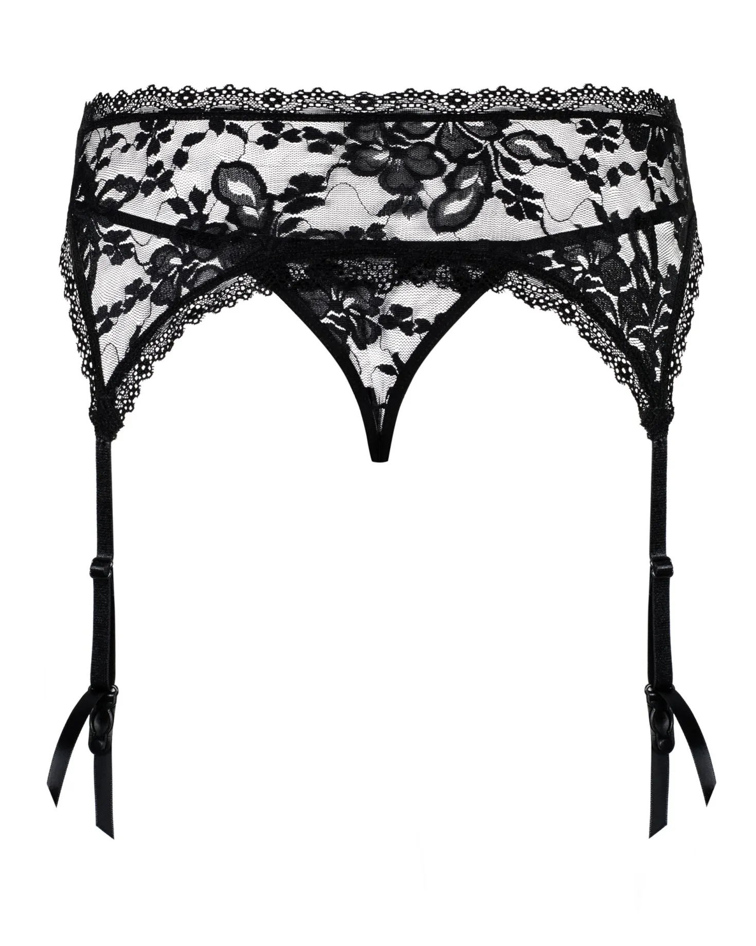 Obsessive - Catia Porte-jarretelles et string - Noir