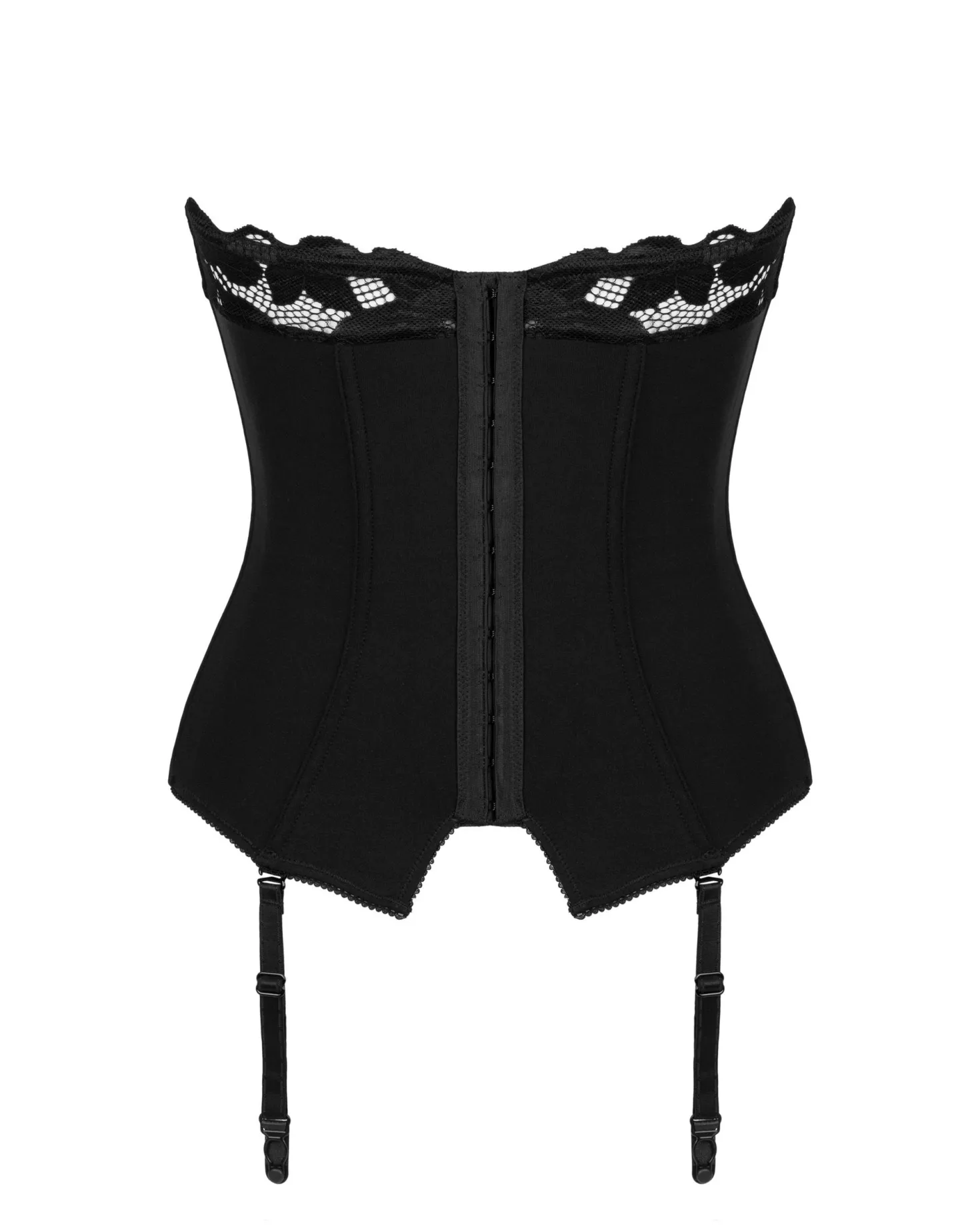 Obsessive - Editya Somptueux corset avec jarretelles - Noir