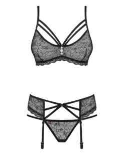 Obsessive - Ensemble de Jarretelles Fabulous - Noir