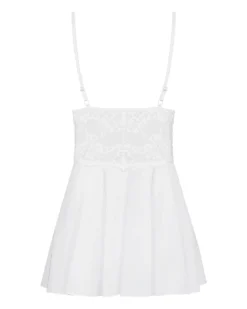 Obsessive - Ensemble de nuisettes avec dentelle - Blanc