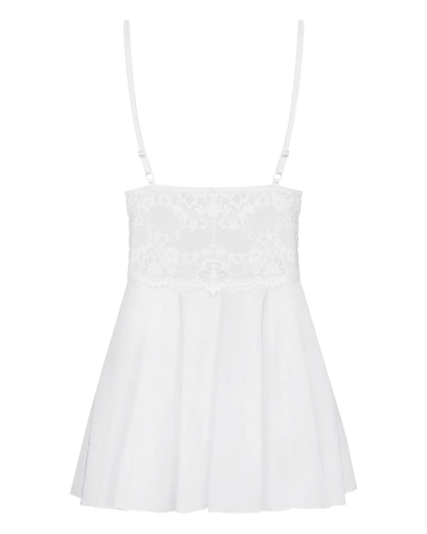 Obsessive - Ensemble de nuisettes avec dentelle - Blanc