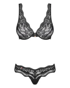 Obsessive - Ensemble soutien-gorge en dentelle Luvae - Noir