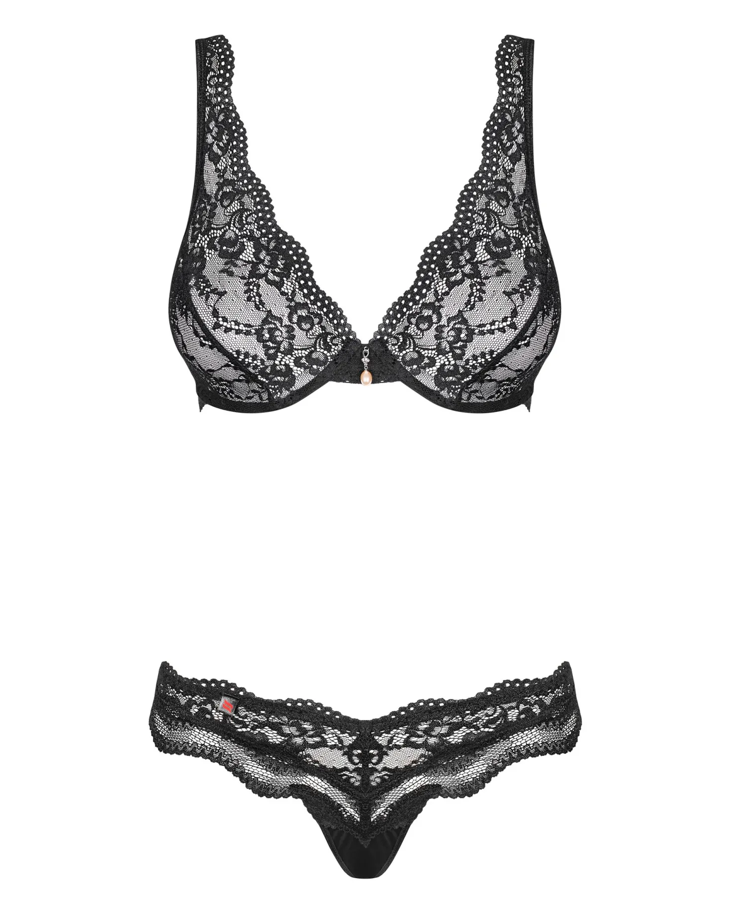 Obsessive - Ensemble soutien-gorge en dentelle Luvae - Noir