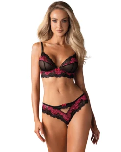 Obsessive - Ensemble soutien-gorge 2 pièces Tulia - Noir/Rose