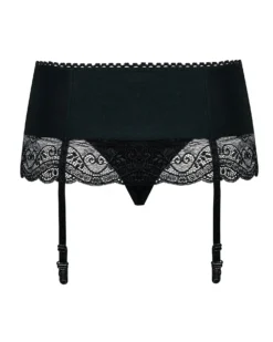 Obsessive - Miamor Jarretel Gordel Met String - Zwart