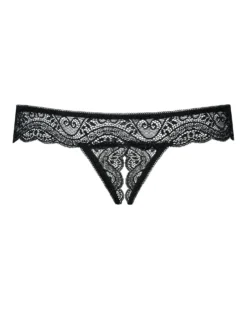 Obsessive - Miamor String Met Open Kruisje - Zwart