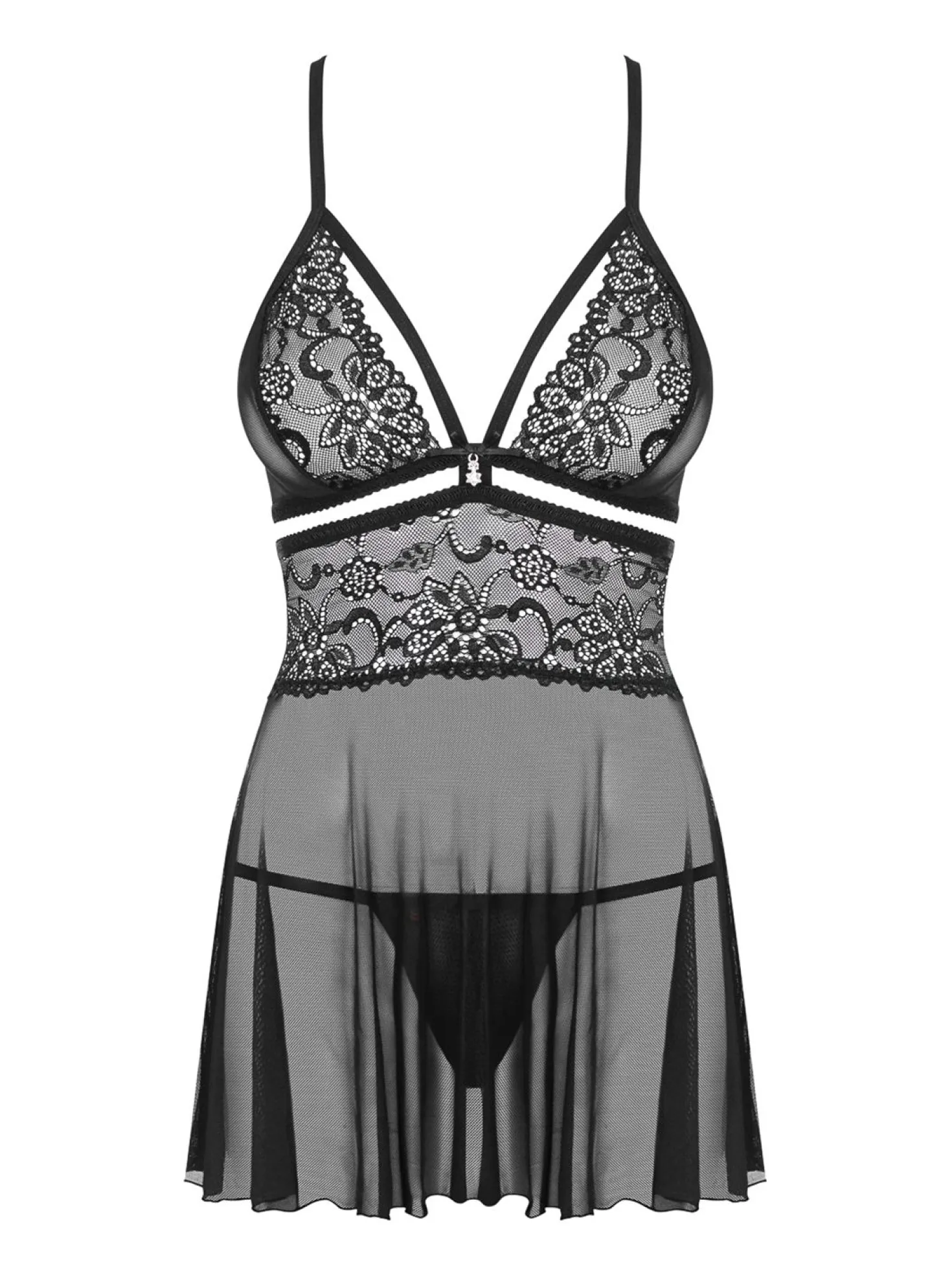 Obsessive - Nuisette et string - Noir