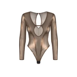 Obsessive – Soranna Teddy Ouvert Manches Longues – Marron