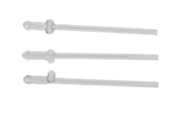 Paille en Verre en Forme de Pénis avec Brosse de Nettoyage Willy - 4 pièces