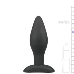 Plug anal noir en silicone - Large