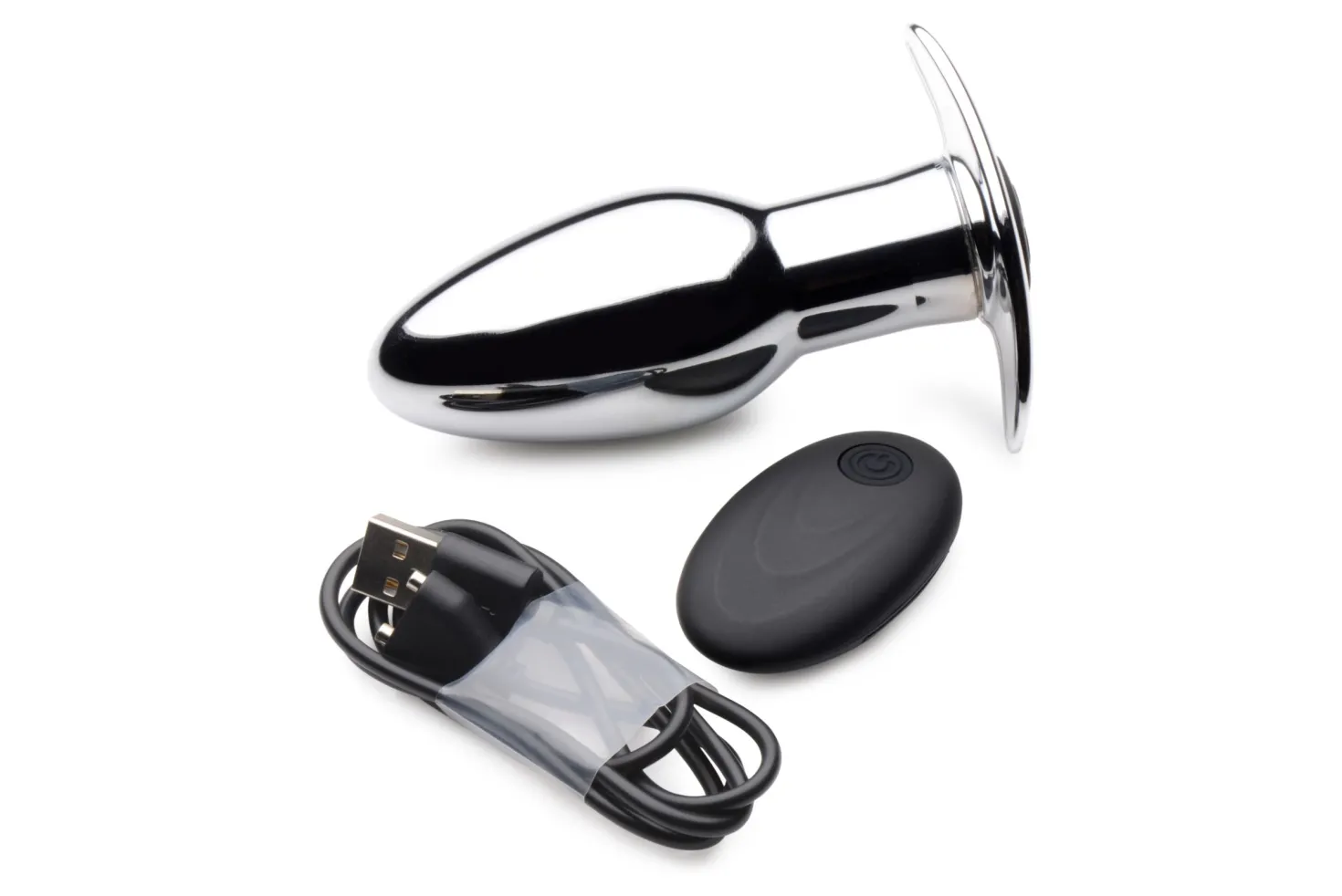 Plug anal rechargeable Chrome Blast avec télécommande - Petit