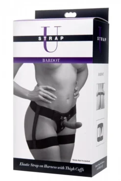 Porte-jarretelles avec harnais strap-on Bardot