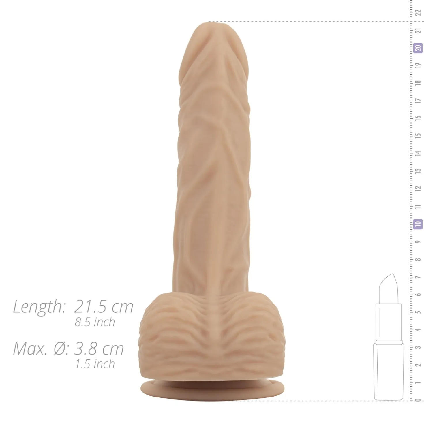 Real Fantasy - Ethan Godemichet Vibrant Chauffant - 19 cm