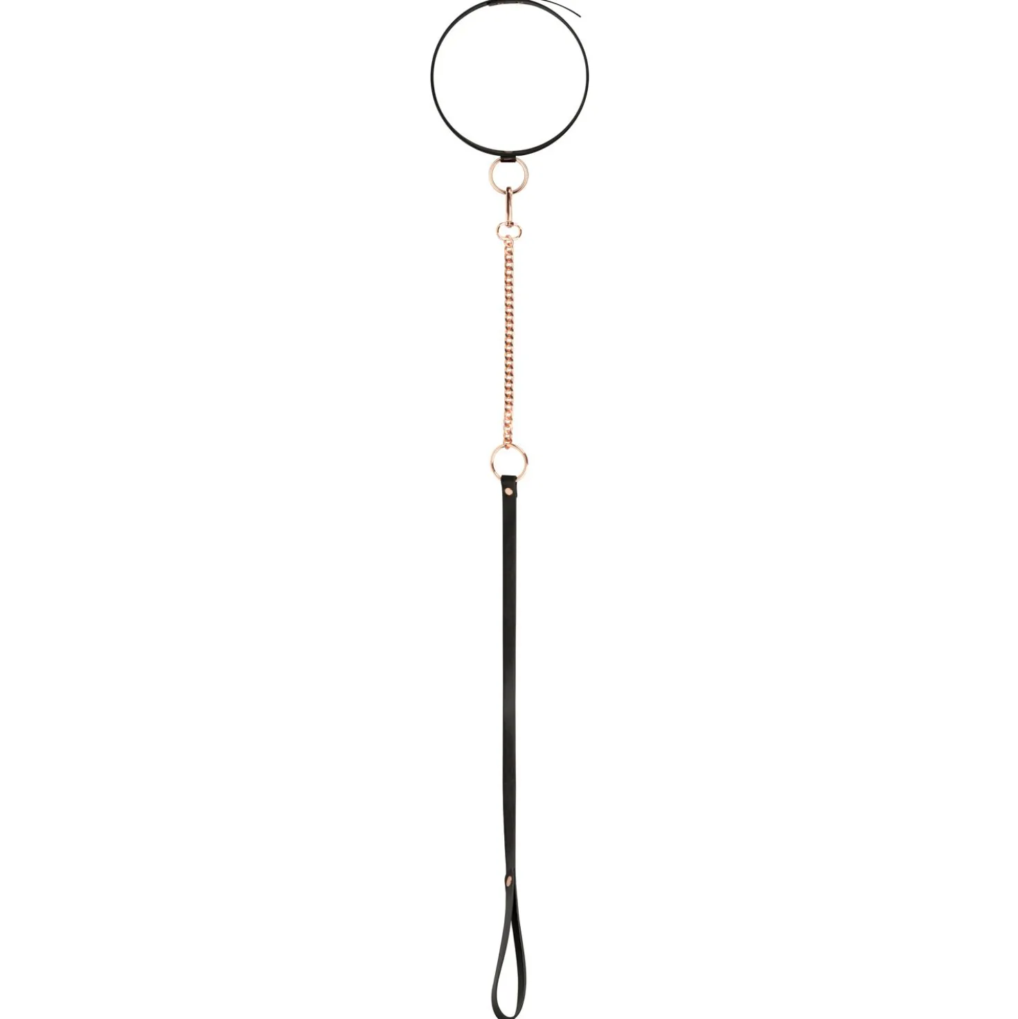 Rosy Gold - Collier avec laisse détachable - Noir