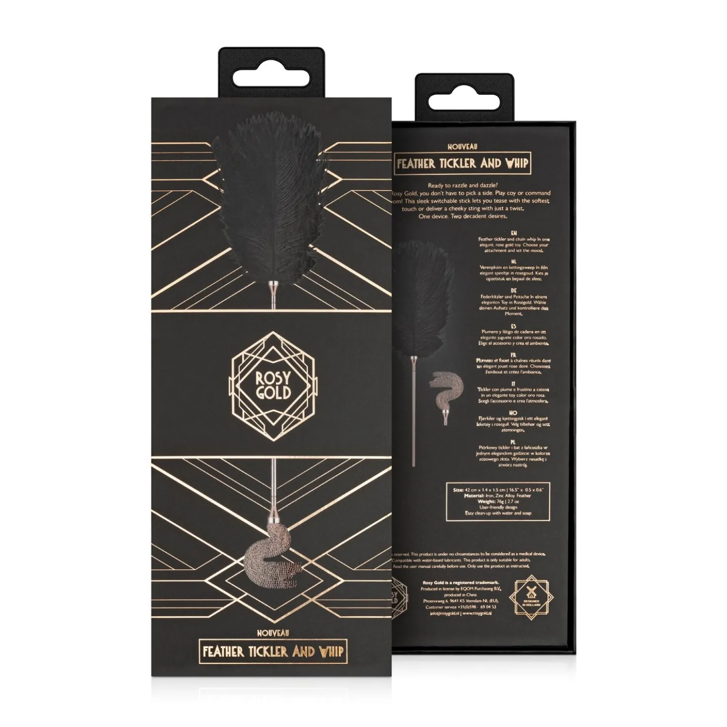 Rosy Gold - Feather Tickler Whip