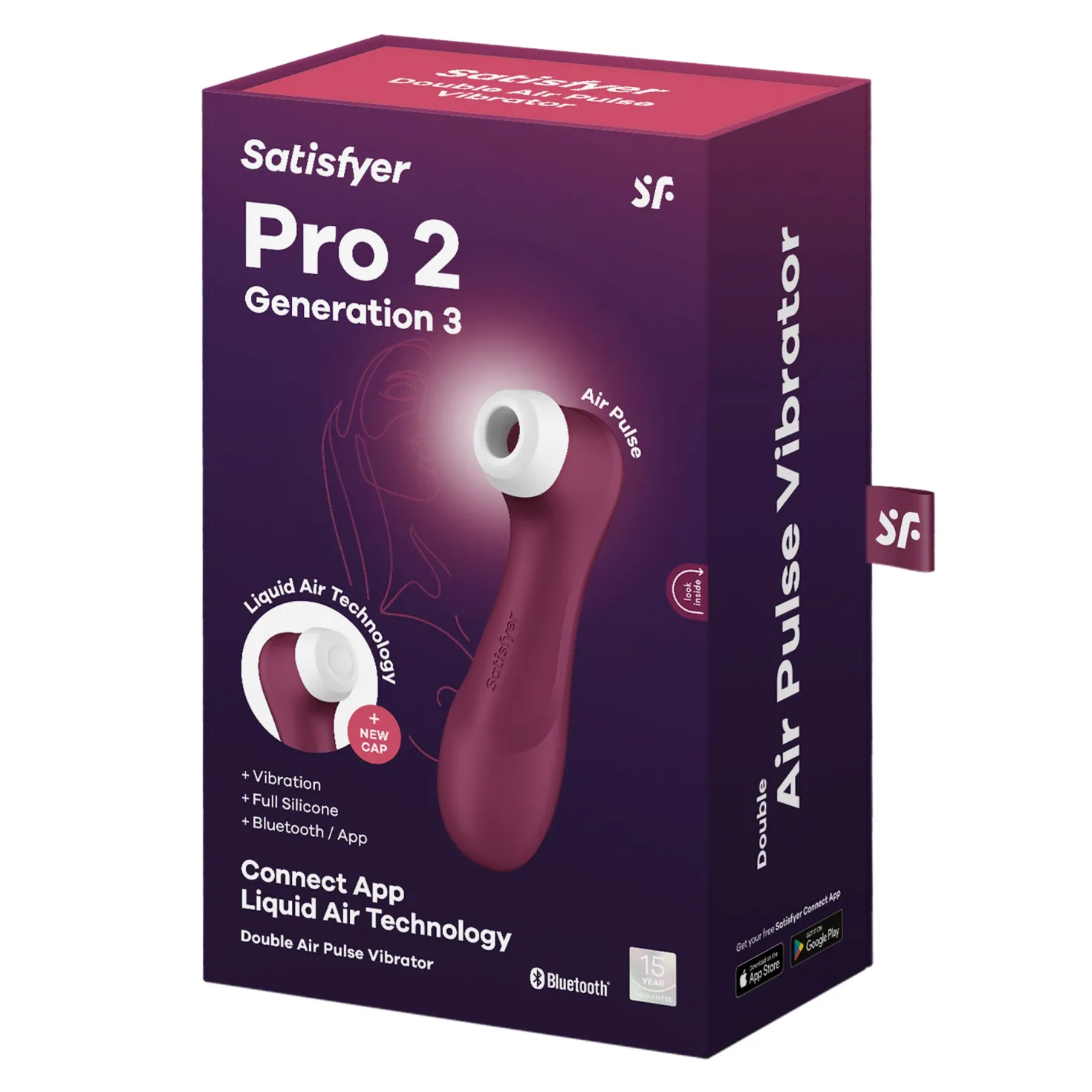 Satisfyer Pro 2 Génération 3 Connecté - Stimulateur clitoridien - Rouge Vin