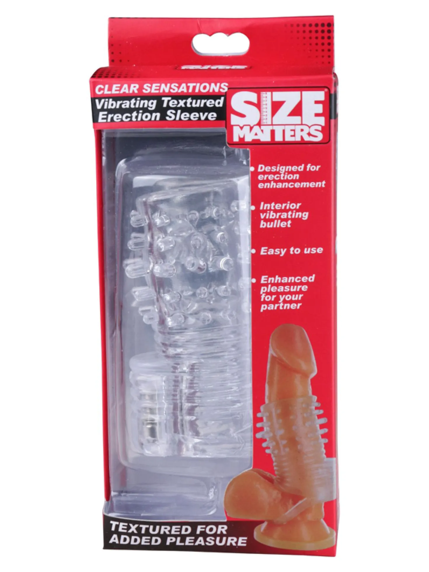 Size Matters - Clear Sensations Gaine Pénienne Vibrante - Transparente
